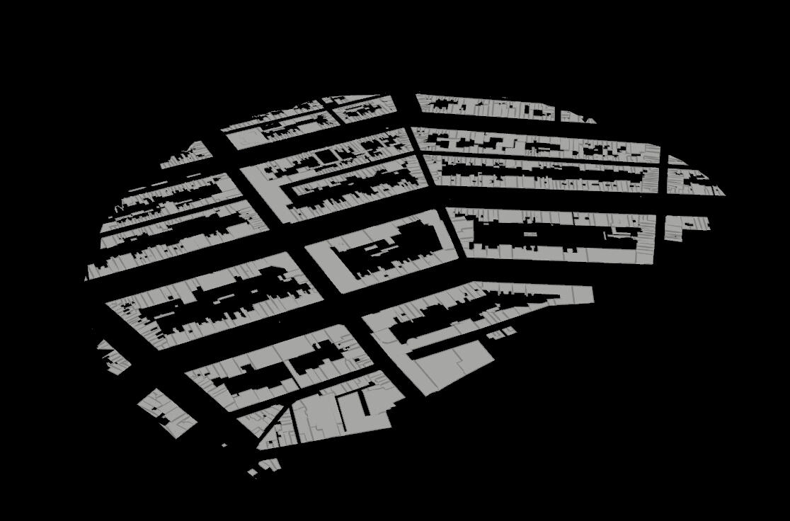 Building silhouettes, as initially imported.